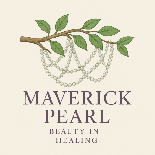 Maverick Pearl Remedies Logo featuring a Frankincense tree branch dripping with a string of pearls.