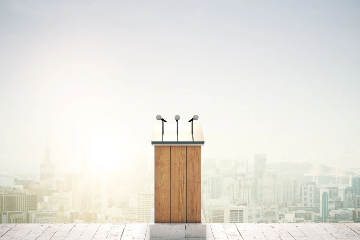 Three microphones to demonstrate how loud and powerful are words are. they truly hold volume